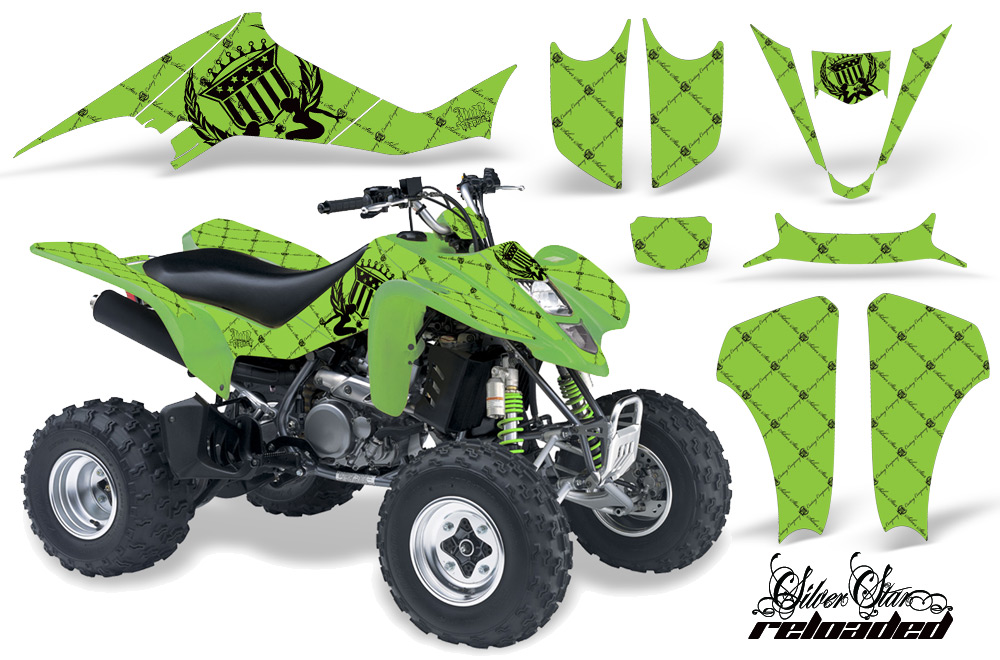 Kawasaki KFX 400 03-08 Graphics Reloaded BlackGreenBG